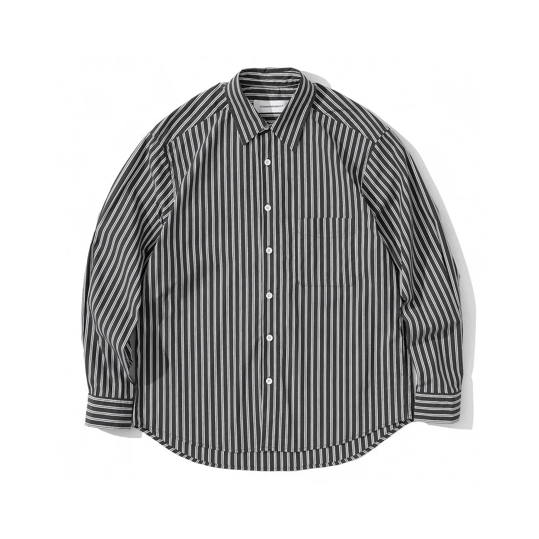 

Japanese Style Simple and Fashionable Loose Long Sleeved Striped Men's Shirt Cityboy Casual Lapel Versatile Shirt Jacket