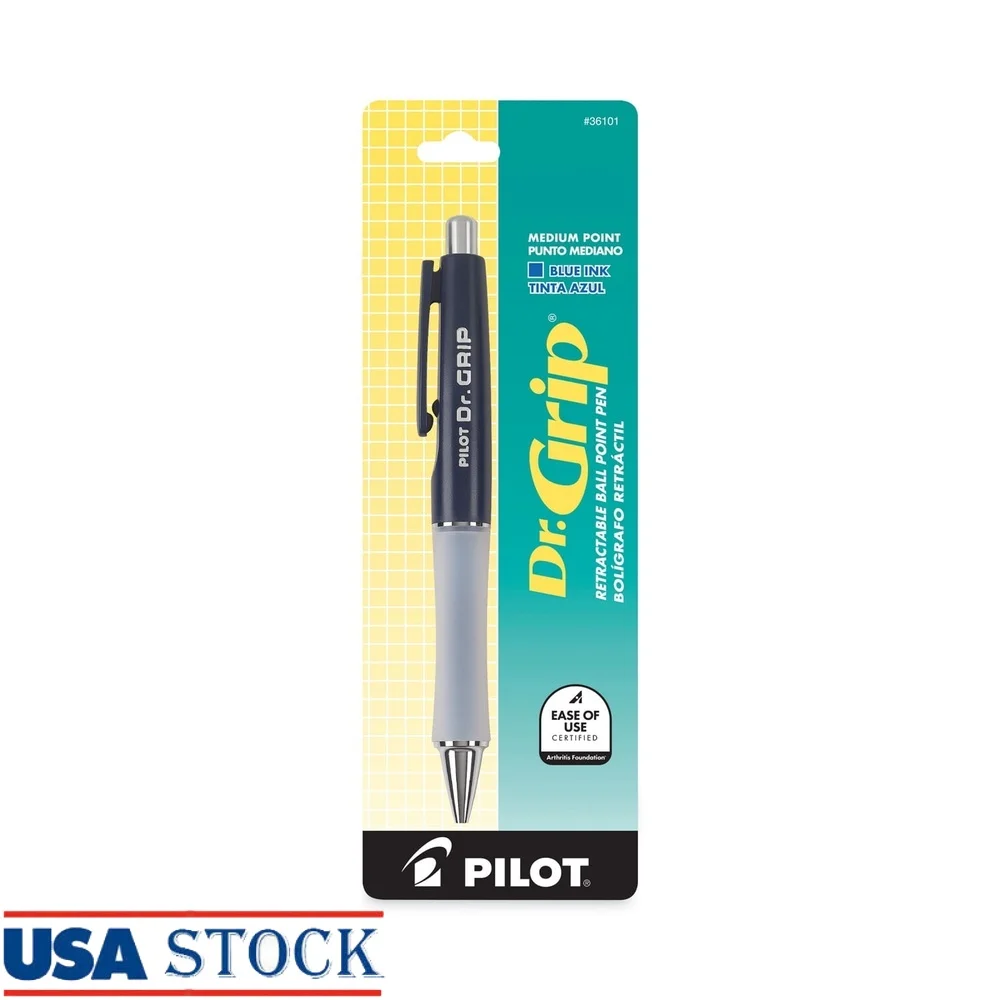 

Ergonomic Retractable Ballpoint Pen 1mm Blue Ink Smooth Writing Refillable Comfortable Grip Single Piece Office School Supplies