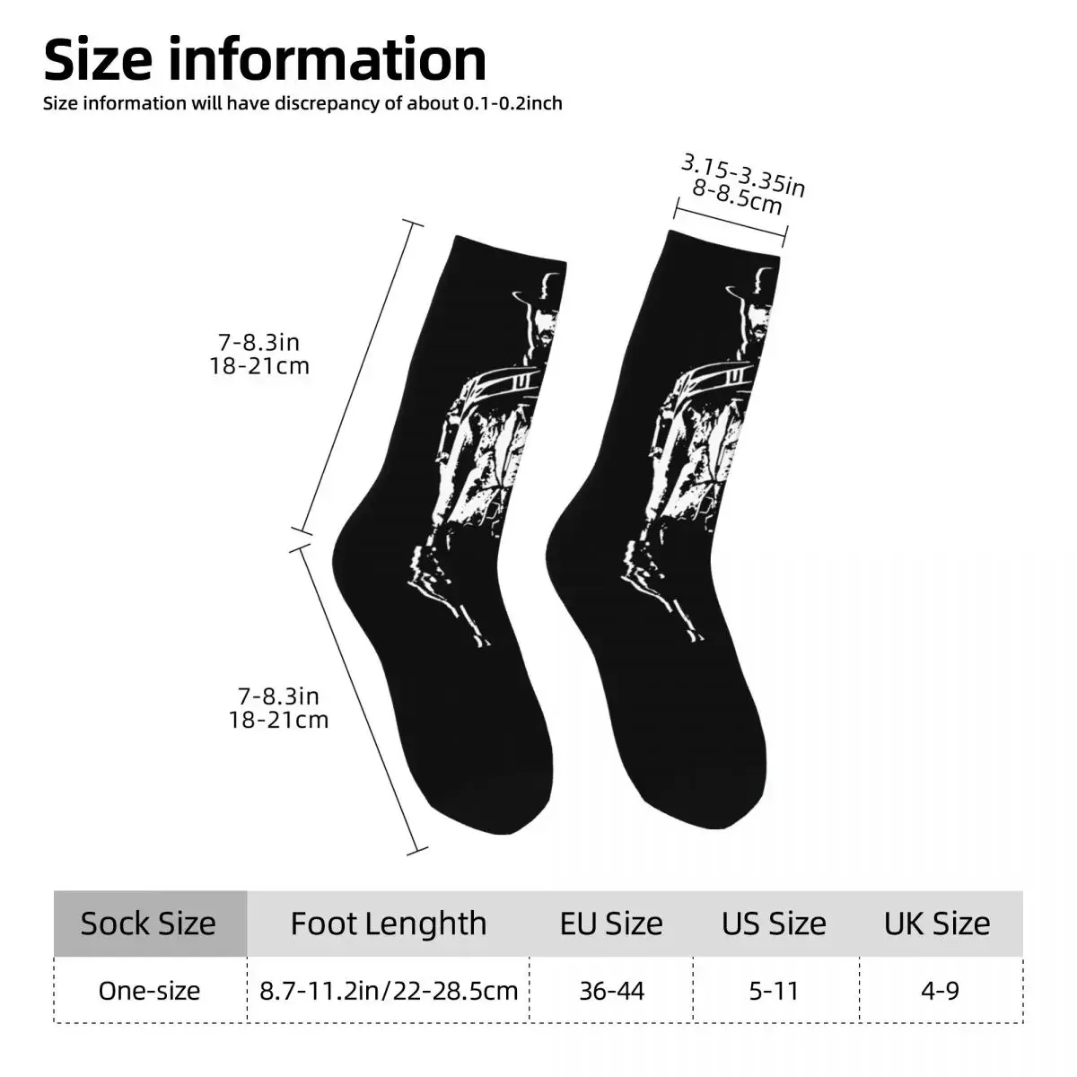 Hip-hop The Good The Bad And Ugly Blondies Angel Eyes Tuco Cowboy Basketball Socks Polyester Long Socks for Unisex Breathable