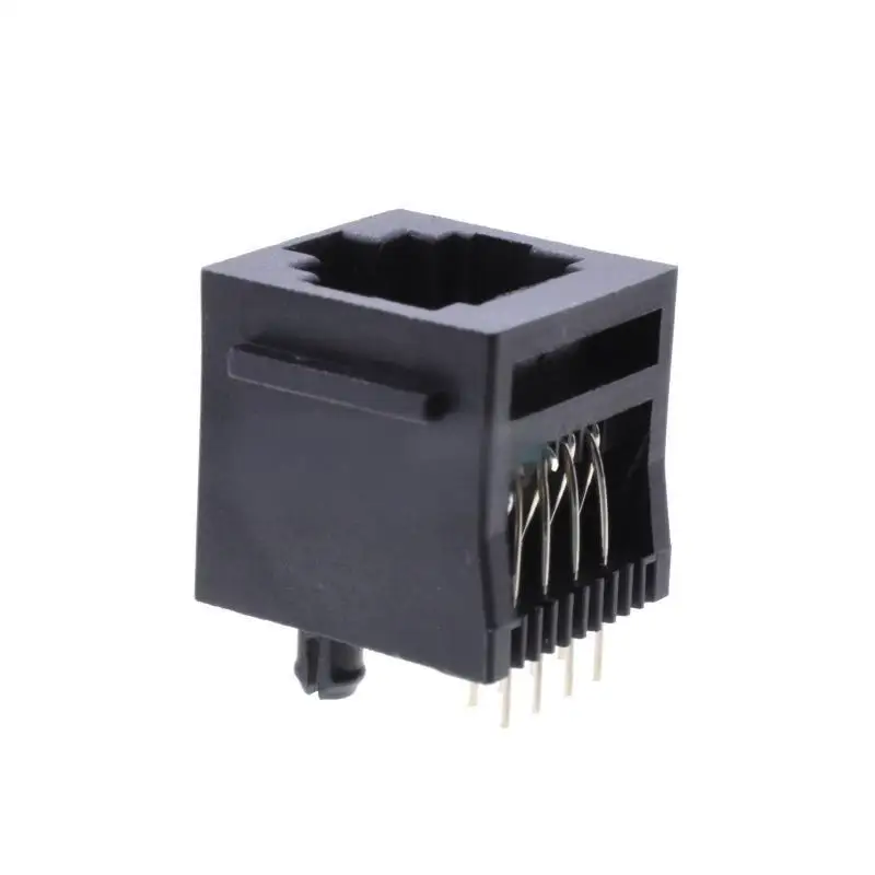 50 قطعة RJ11 المقبس 52-6P6C نوع عمودي من خلال ثقب RJ12 مقبس الهاتف 6-Core RJ التوصيل موصل سالب 180 درجة