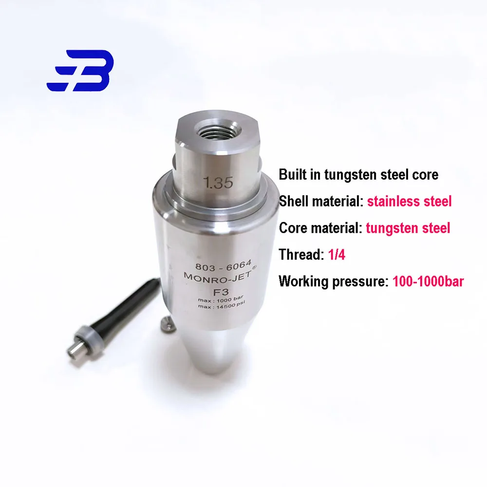 1000 bar ultra-high pressure Hot and Cold Water turbo rotating nozzle for Rust removal surface cleaning