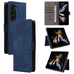 For Samsung Galaxy Z Fold 6 Protective Business Leather Magnetic Phone Case for Galaxy Z Fold 6 5 4 3 2 5G Phone Case