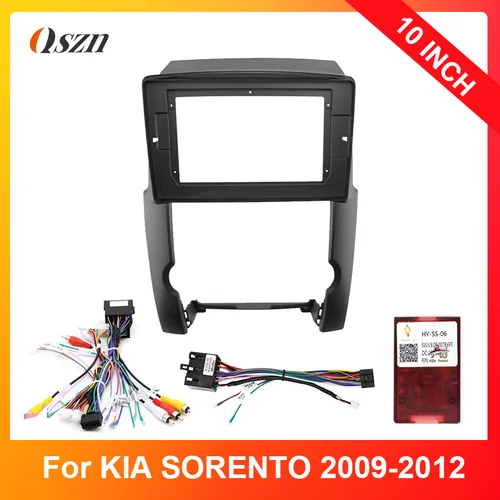 Para KIA SORENTO 2009-2012 Kits de tablero de audio Marco Facia Panel Player Marco de pantalla de DVD de 10 pulgadas (negro mate)