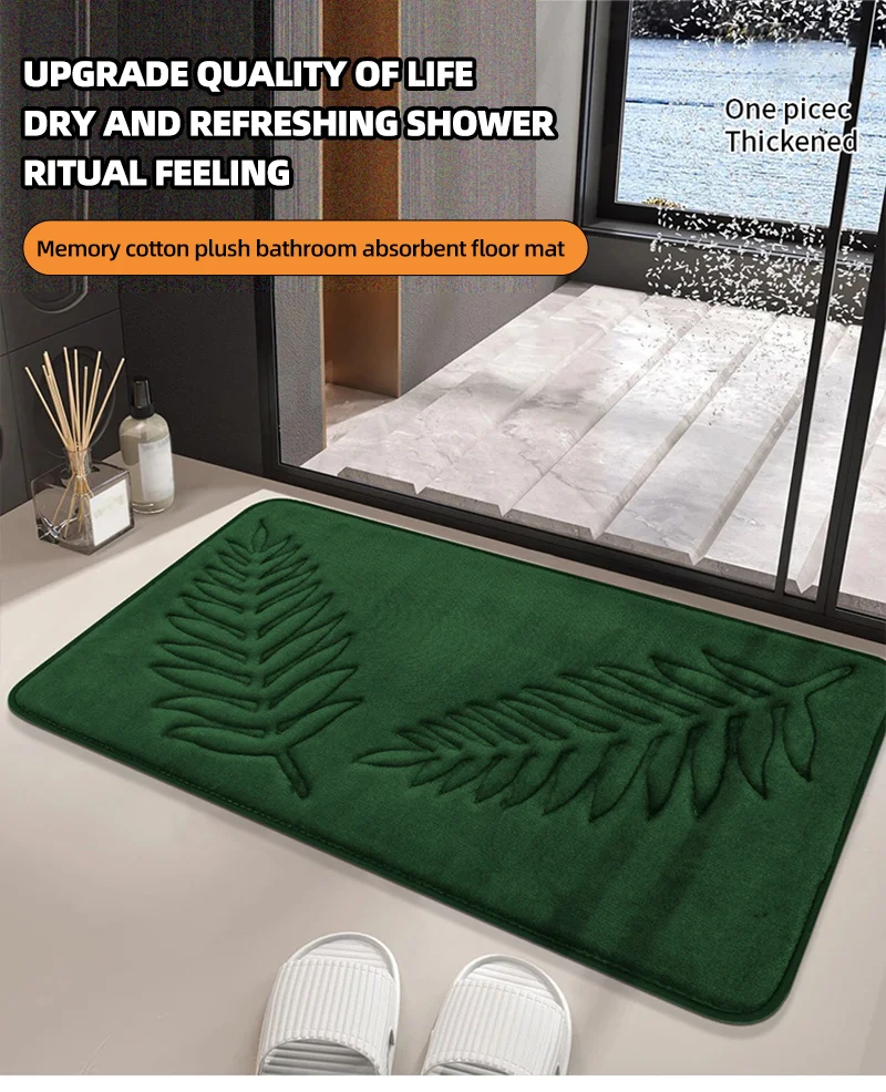 Alfombra de baño de espuma viscoelástica, alfombra de baño antideslizante Extra suave, alfombrillas de baño súper cómodas para suelo de baño,