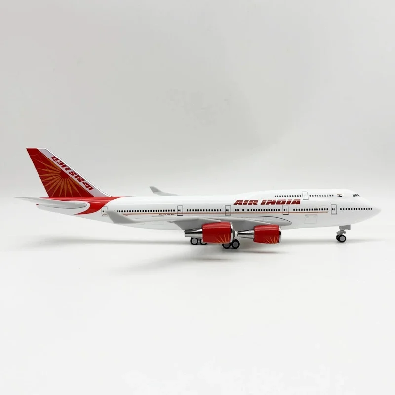 

Display Aircraft 30CM Souvenir Plane Air India B747 Model Kid Resin Replica With Landing Gear Airplane Model Collections Gift