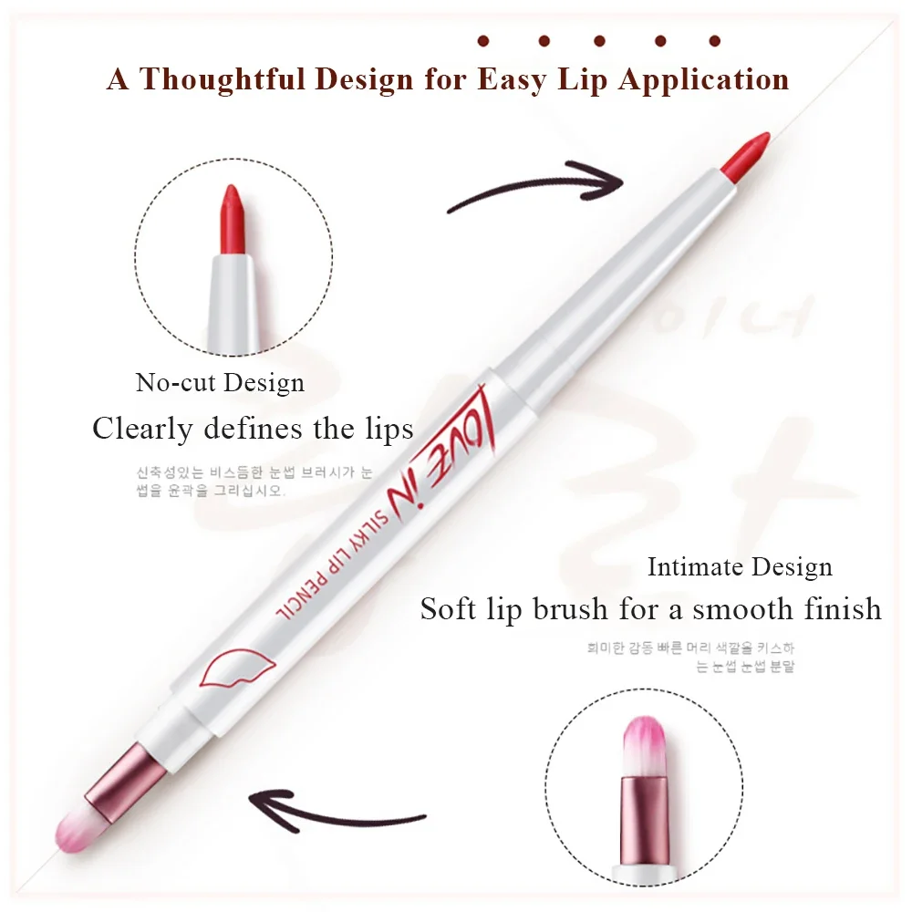 Moisturizing Lipsticks Long-lasting Automatic Rotary Lip Liner Makeup Lipliner Waterproof Lips Pencil Beauty Cosmetic Tool