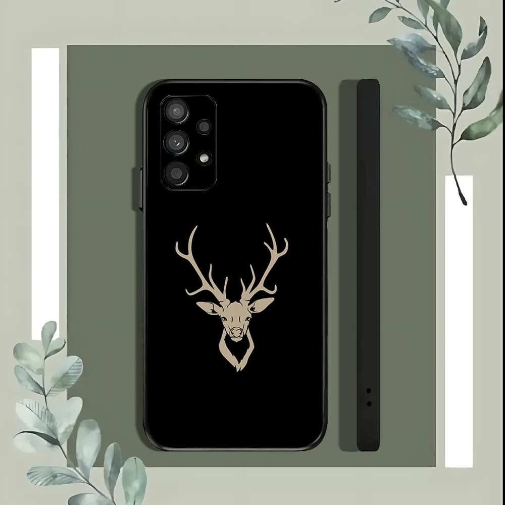 Deer Hunting Camo Phone Case For Samsung Galaxy A52 A12 A51 S21 Edge S22ULTRA S23 S24 Plus Ultra Black Cover