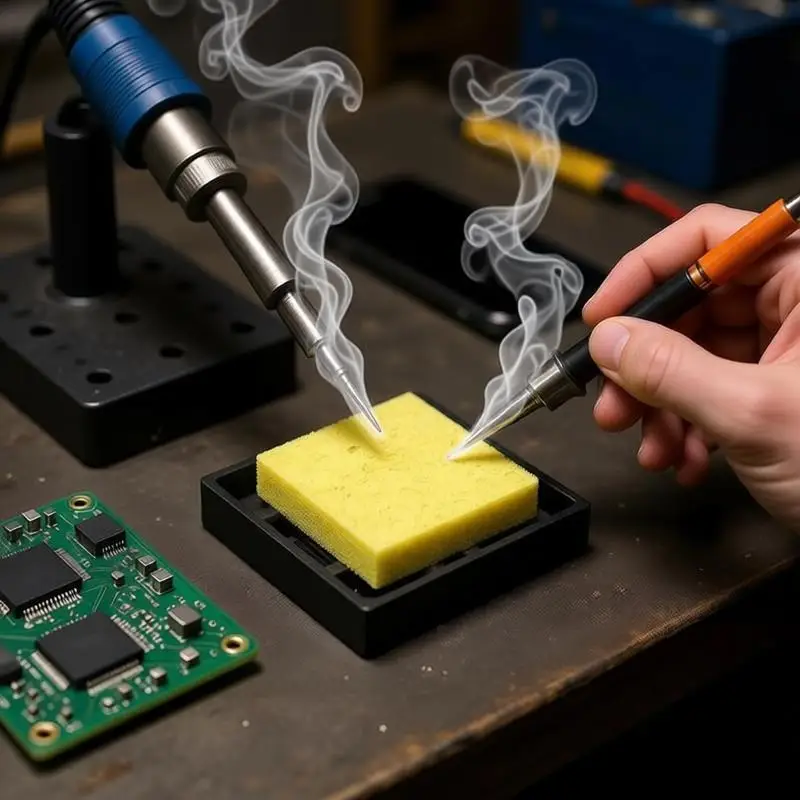 

Soldering Sponge Pre-soaked Cleaning Pad for Iron Tip High Foam Coefficient 6x6cm Square 10mm After Soaking for Electric Welding