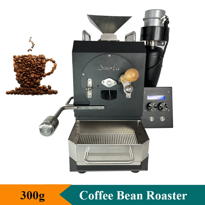 220V Electric Coffee Bean Roaster Machine Commercial 300g Cocoa Bean Roasting Machine With Cooler