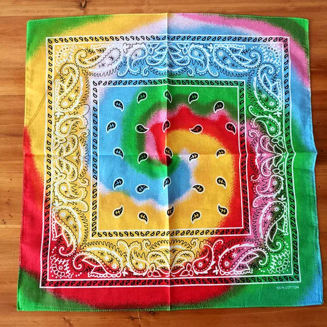 Cotton Headtie Square Scarf Colorf Bandana HipHop Red White Blue Scarf Neckerchief Headwear Hair Band Scarf Neck Wrist Wrap Band
