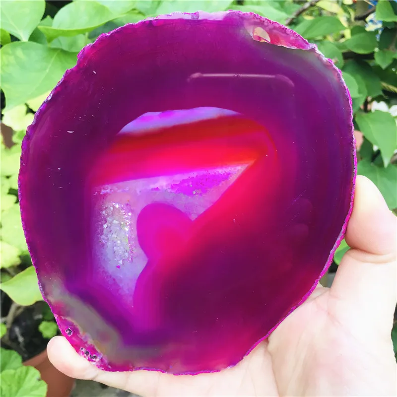 15cm Large size crystal AGATE SLAB Geode Slice Crystal Mineral Coaster