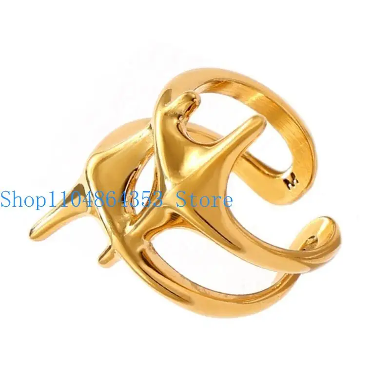 652F Crosses Star Rings Accessory for Religious Activities and Celebrations