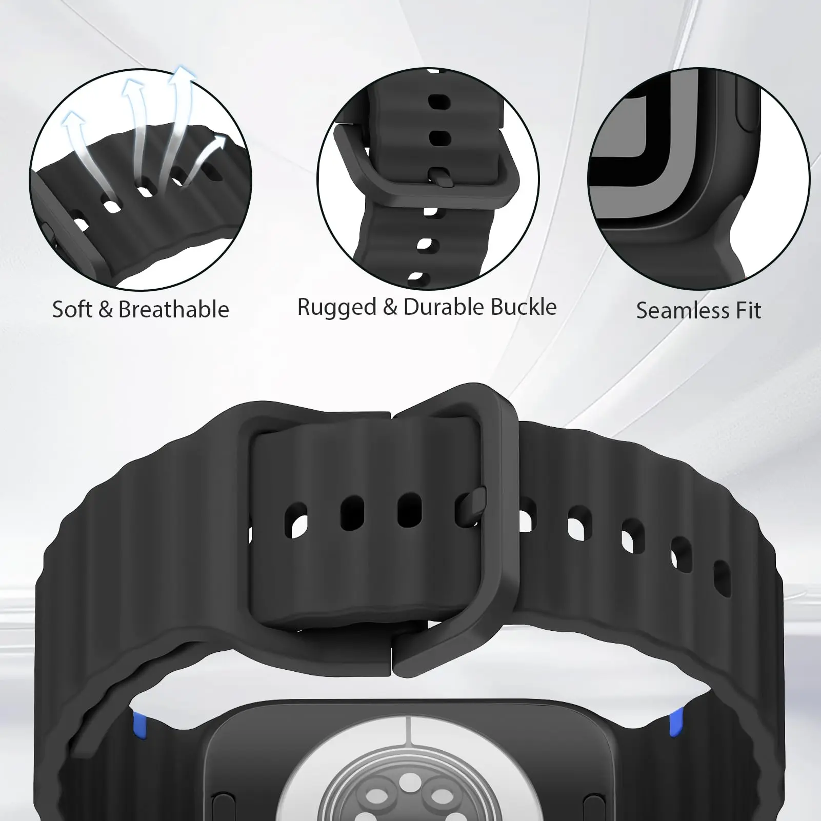 سيليكون الفرقة ل أبل ساعة الأشرطة 40 مللي متر 44 مللي متر 49 مللي متر 45 مللي متر 42 مللي متر 46 مللي متر 38 مللي متر كوريا سوار iwatch سلسلة 9 8 7 6 SE 10 الترا 2 الفرقة #3