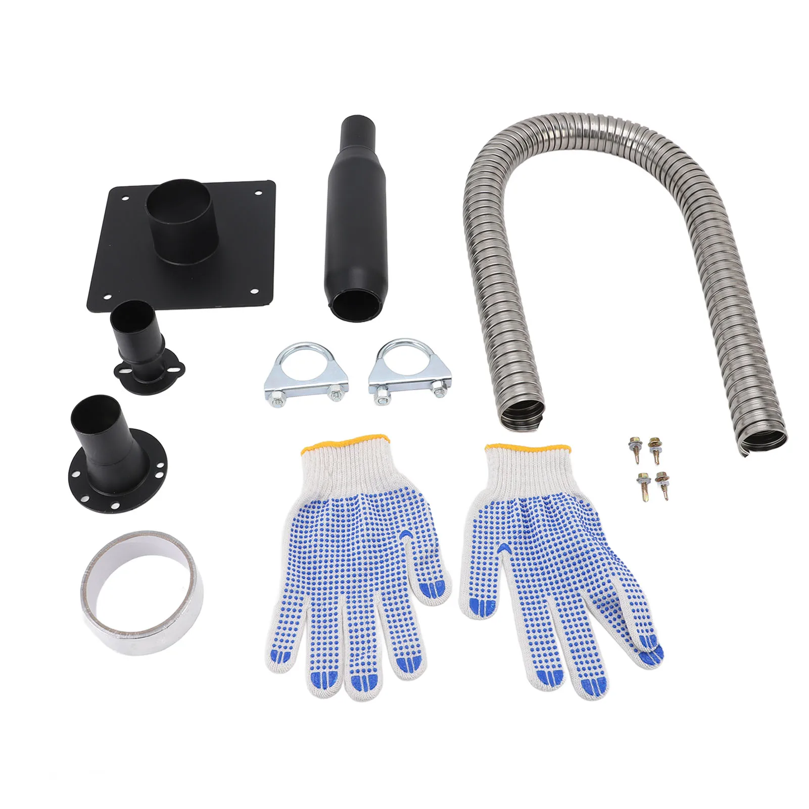 

Generator Exhaust Extension Kit Stainless Steel Noise Reduction Insulated Through Wall Mounting Plate Safely Vent Exhaust