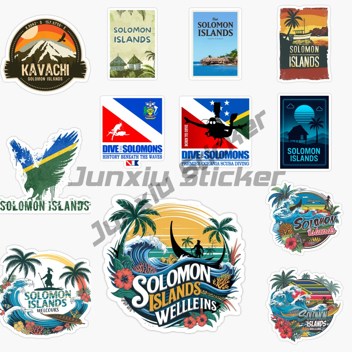 SOLOMON ISLANOS Scenic Travel Decal Vinyl Car Sticker Car Truck Vehicle Bumper Decal Personalit Car Accessories