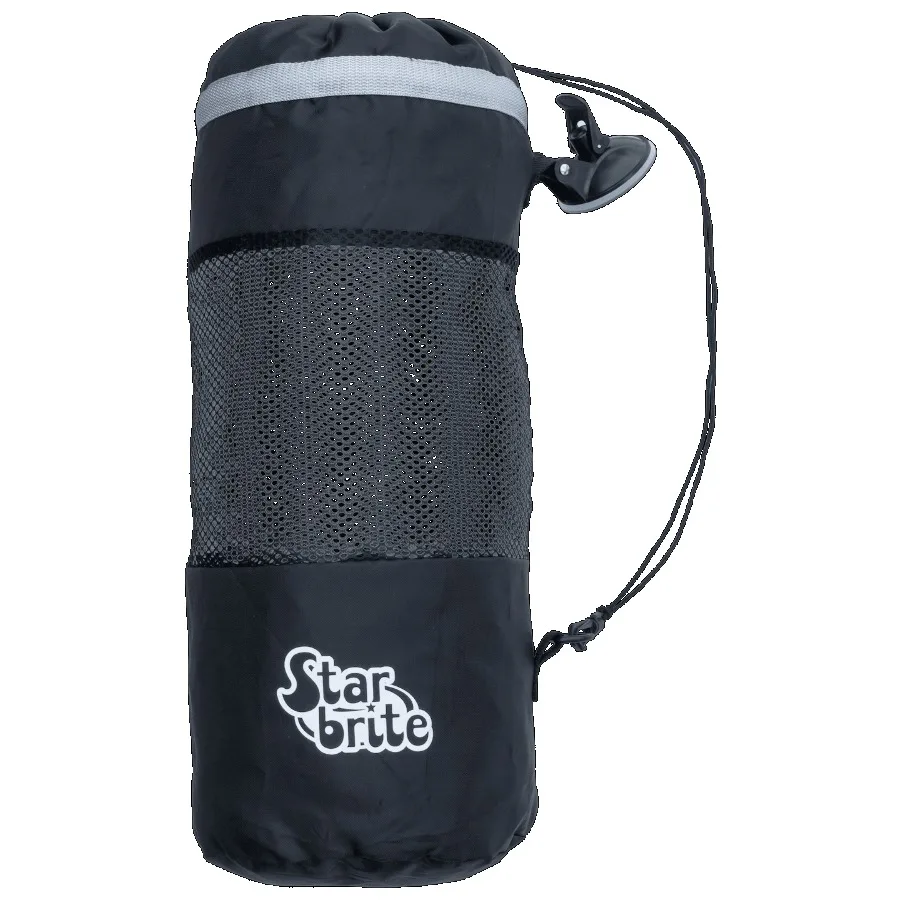 

Mesh Trash Bag with Locking Suction Cup and Litter Guard Cinch Tie for Secure Waste Containment in Pet Litter Boxes Kitchen Cou
