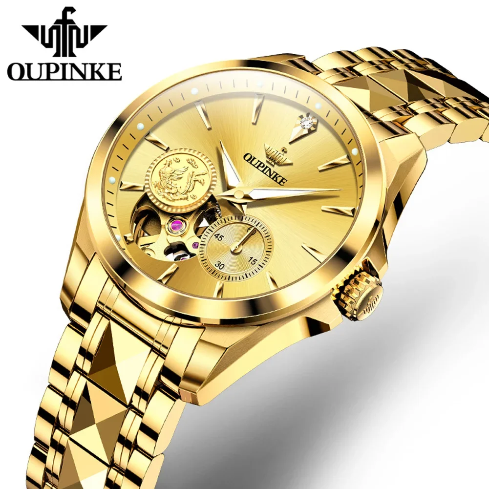 

OUPINKE 3260 Gold Watch for Women Diamond Women's Watch Swiss Certification Original Ladies Watch Automatic Movement Wristwatch