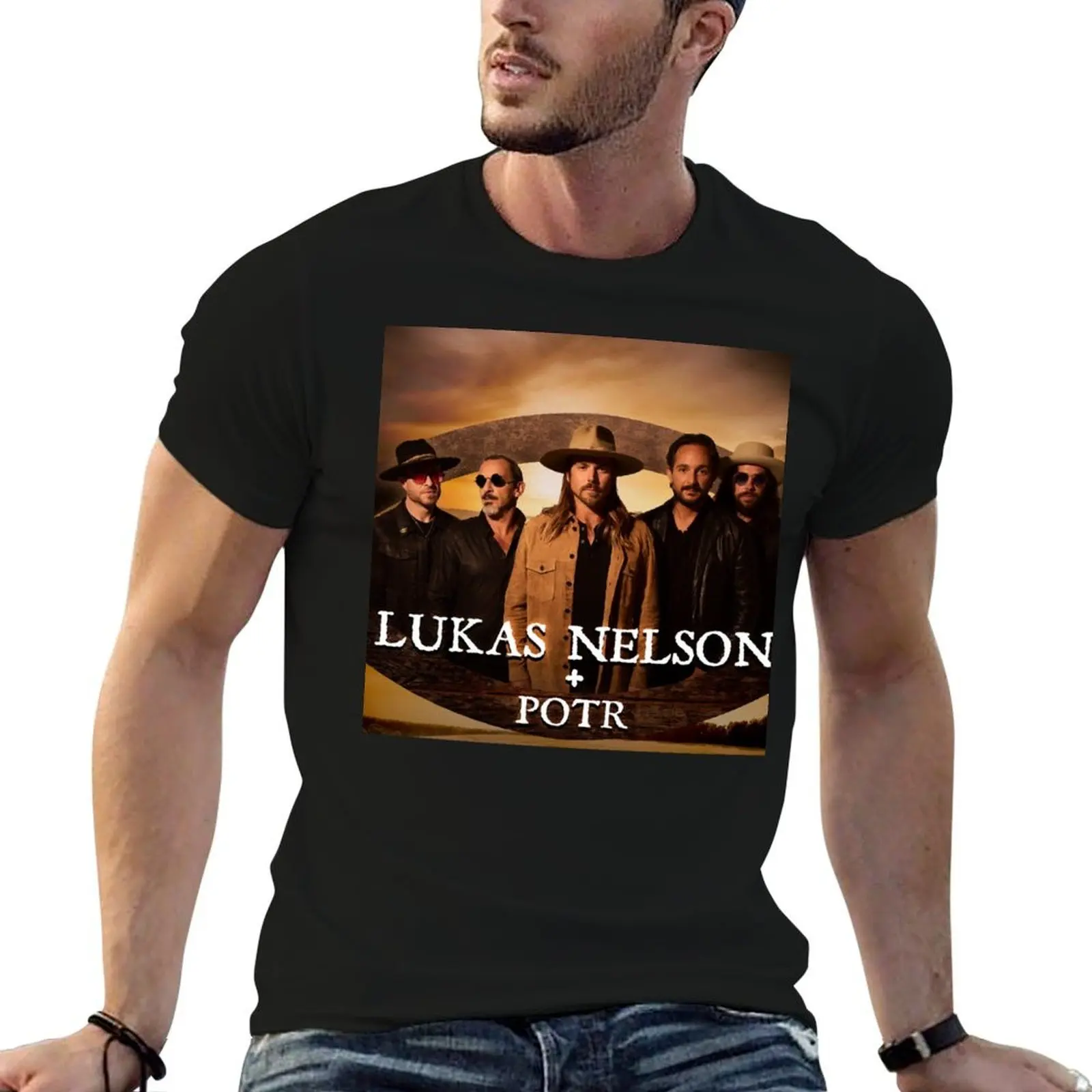 

Lukas Nelson tour 2024 potr gusmas T-Shirt men t shirt cotton 100% man t shirts for men T-Shirt