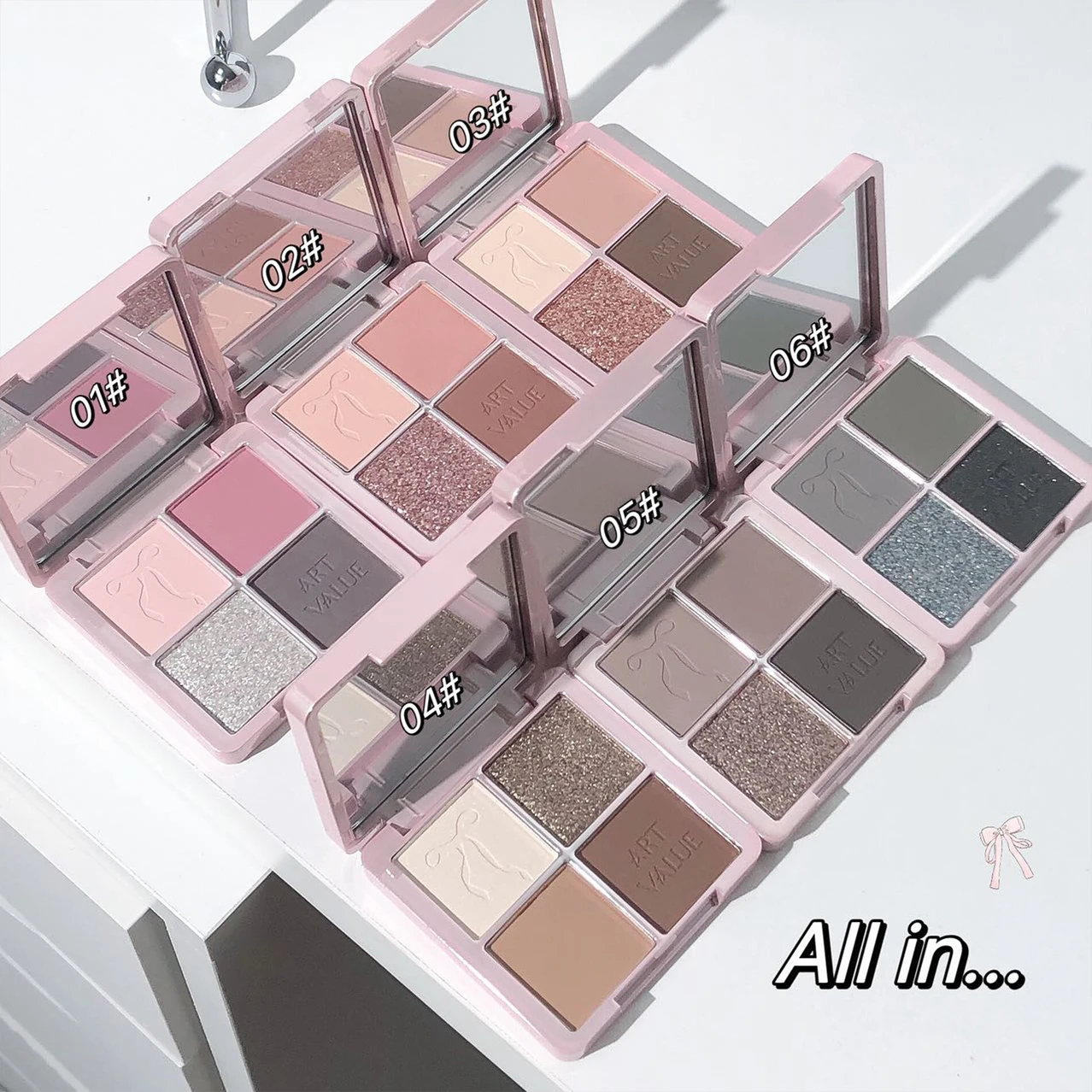 アート バリュー バタフライ 4 色アイシャドウ パレット 真珠光沢のあるマット ブライトニング ファイン フラッシュ コントゥアリング ブラッシュ パレット