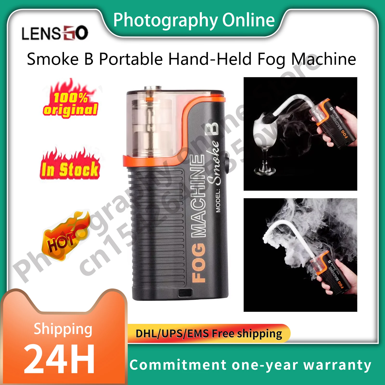 LENSGO Smoke B 40W HandHeld Smoke  Dry Ice Smoke Effect Fog Machine Studio Short Video Filming Stage Performance Atmosphere