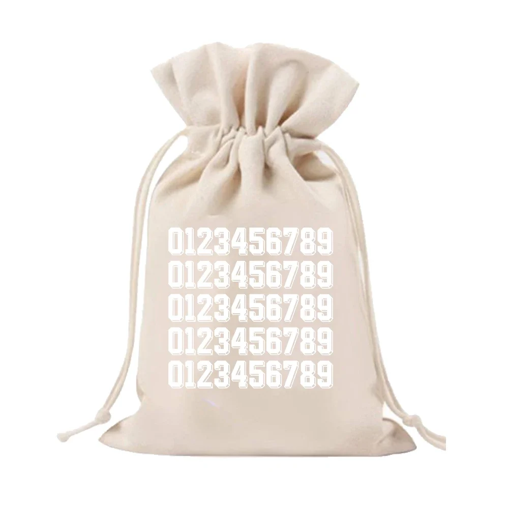

White Number Design Iron-On Heat Transfer Sticker Washable Durable for T-shirt Jacket Personalized Sport Team Clothes