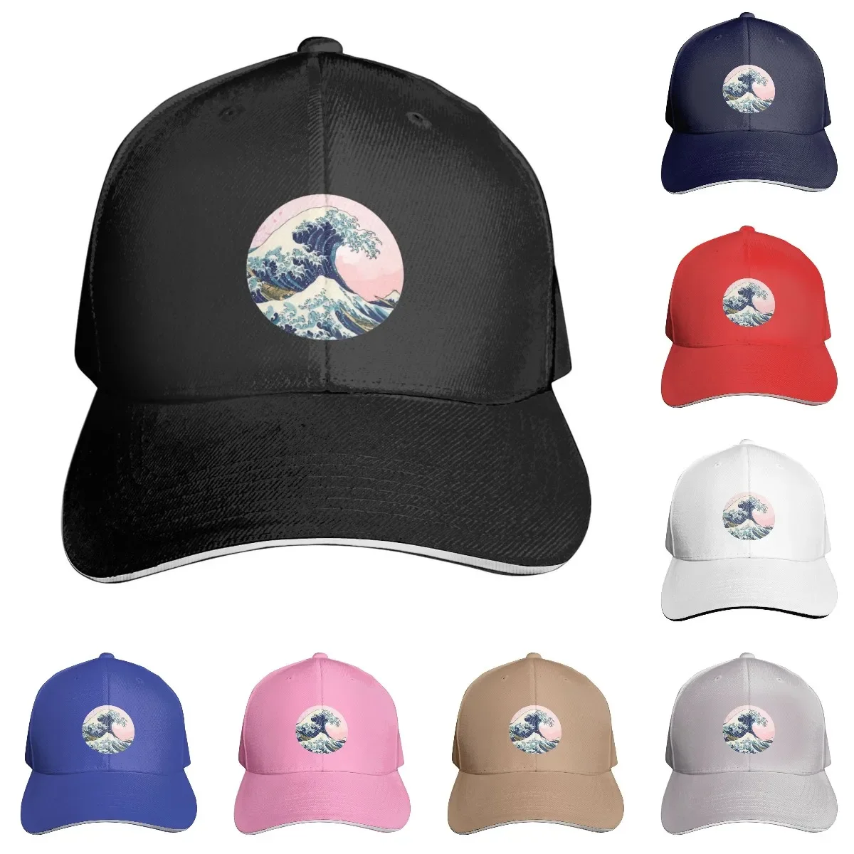 The Great Wave Off Kanagawa Graphic Baseball Cap Adjustable Outdoor Sport Hiking Dad Hat Casual Dad Hat Unisex Personalized Caps