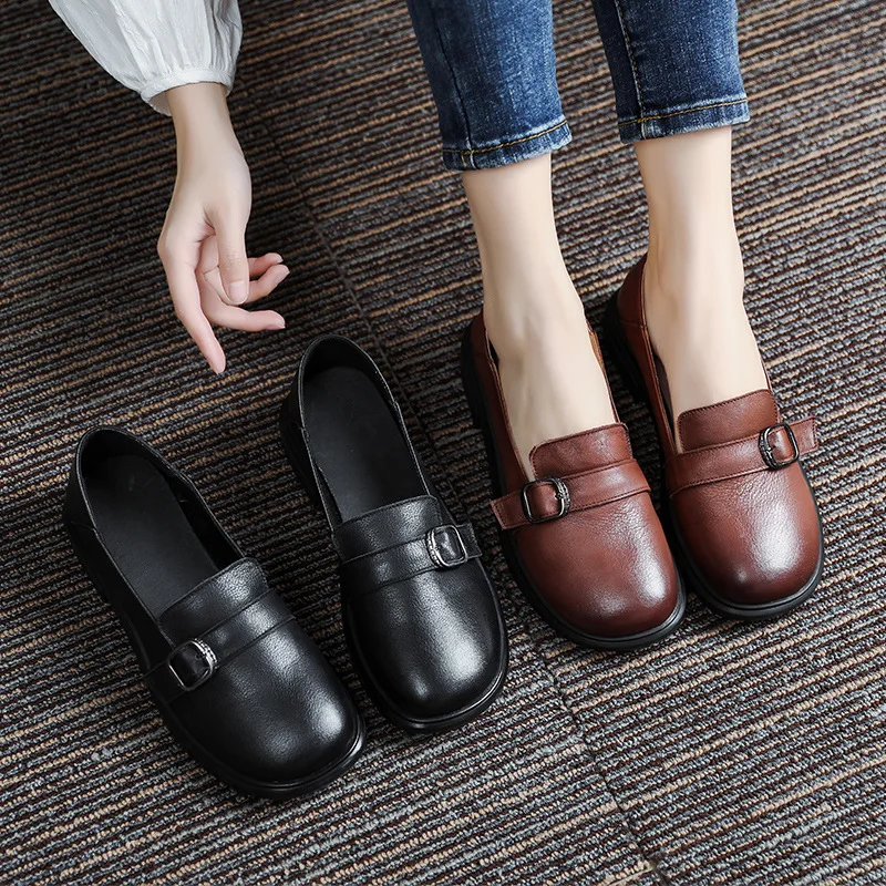 2021 Spring And Autumn Round Head Casual Flat Shoes