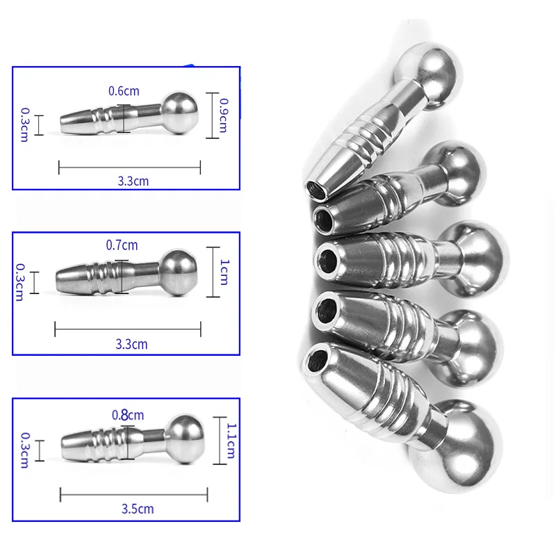 Male Urethral Dilator Metal Hollow Out Urethral Catheter Penis Plug Sounding Horse Eye Stimulation Adult Product Sex Toy for Men view 6