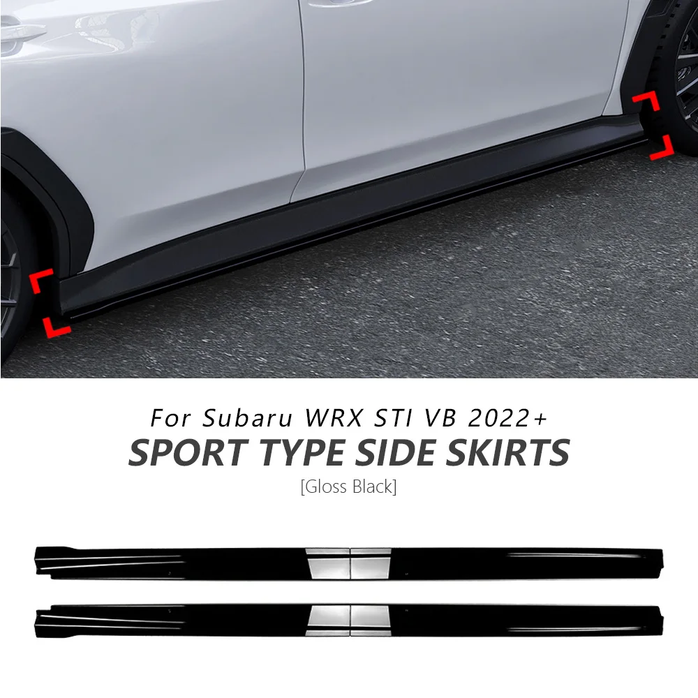 

Side Skirts For Subaru WRX STI VB 2022+ Glossy Black Sport 4PCS Side Lip Spoiler Subaru Accessories Car Update Body Tuning