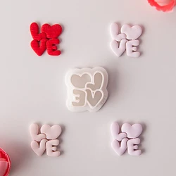 Valentine's Day Series LOVE Polymer Earring Clay Mold Heart Confessions Earring Jewelry Pendant Cutting Die DIY Embossing Tools