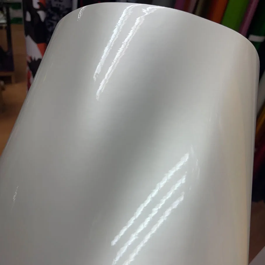 Premium quality Glossy/Matte Pearl White Vinyl Wrap Film Air Release Glossy White Pearl Car Wrap Gloss Ceramic White