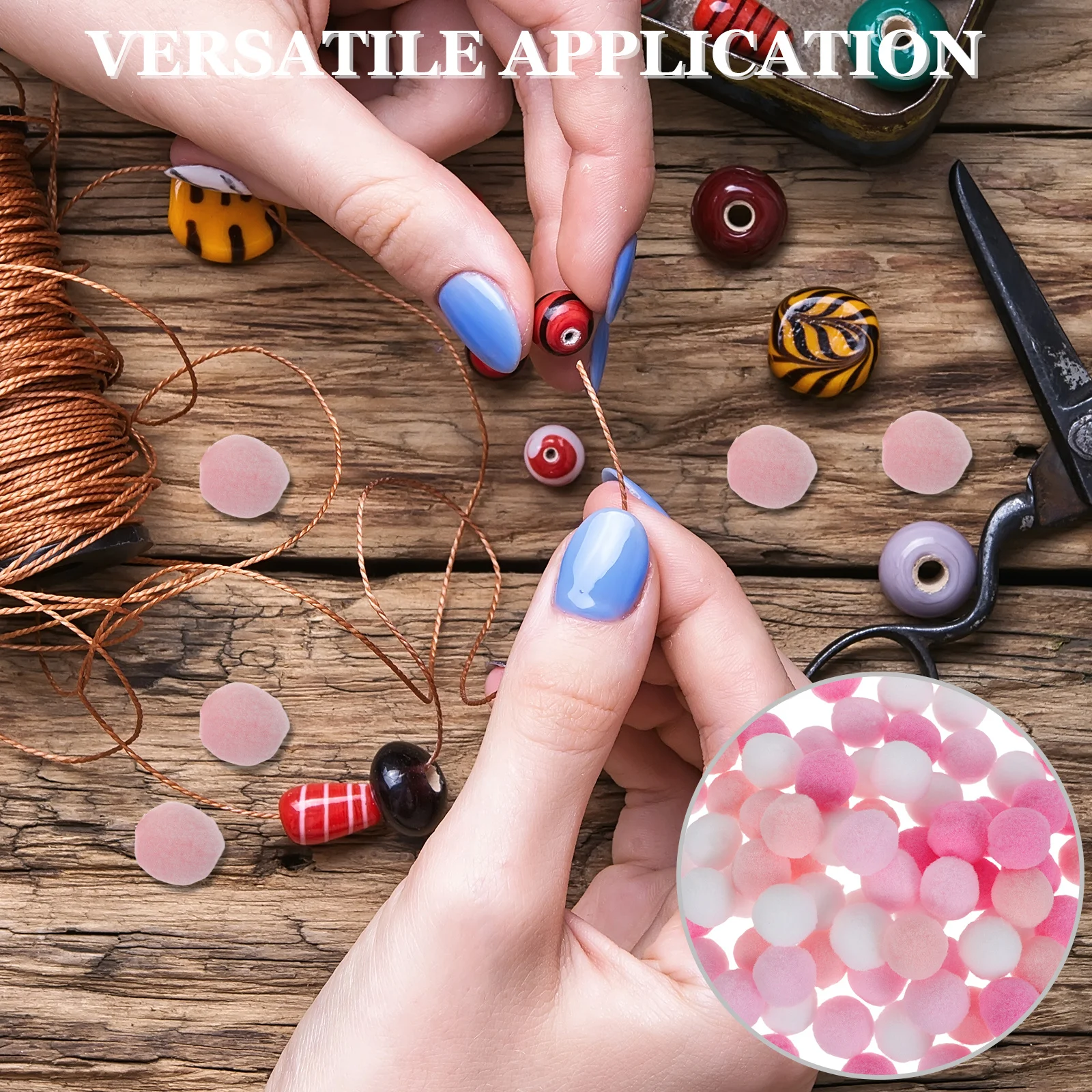 200pcs Polyester Pompoms 2.5Cm Mini Pom Poms For Crafts Soft Craft Decoration Bulk Diy Art Projects Party Decorations