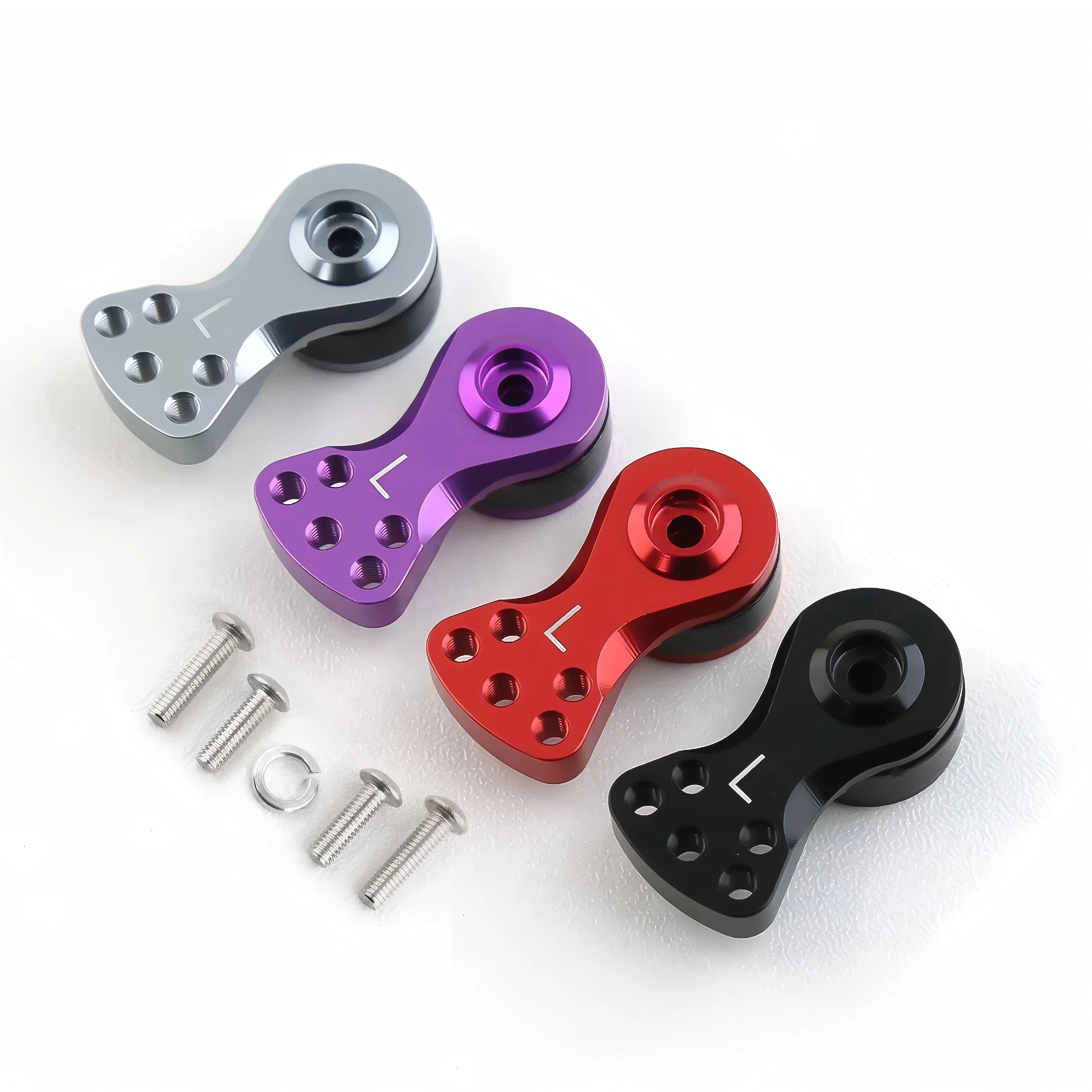 

25 т Защита сервопривода Регулируемый рычаг сервопривода из алюминиевого сплава L-образный сервопривод с пятью отверстиями Регулировочный рычаг сервопривода с защитой от зубьев Детали для обновления модели автомобиля с дистанционным управлением