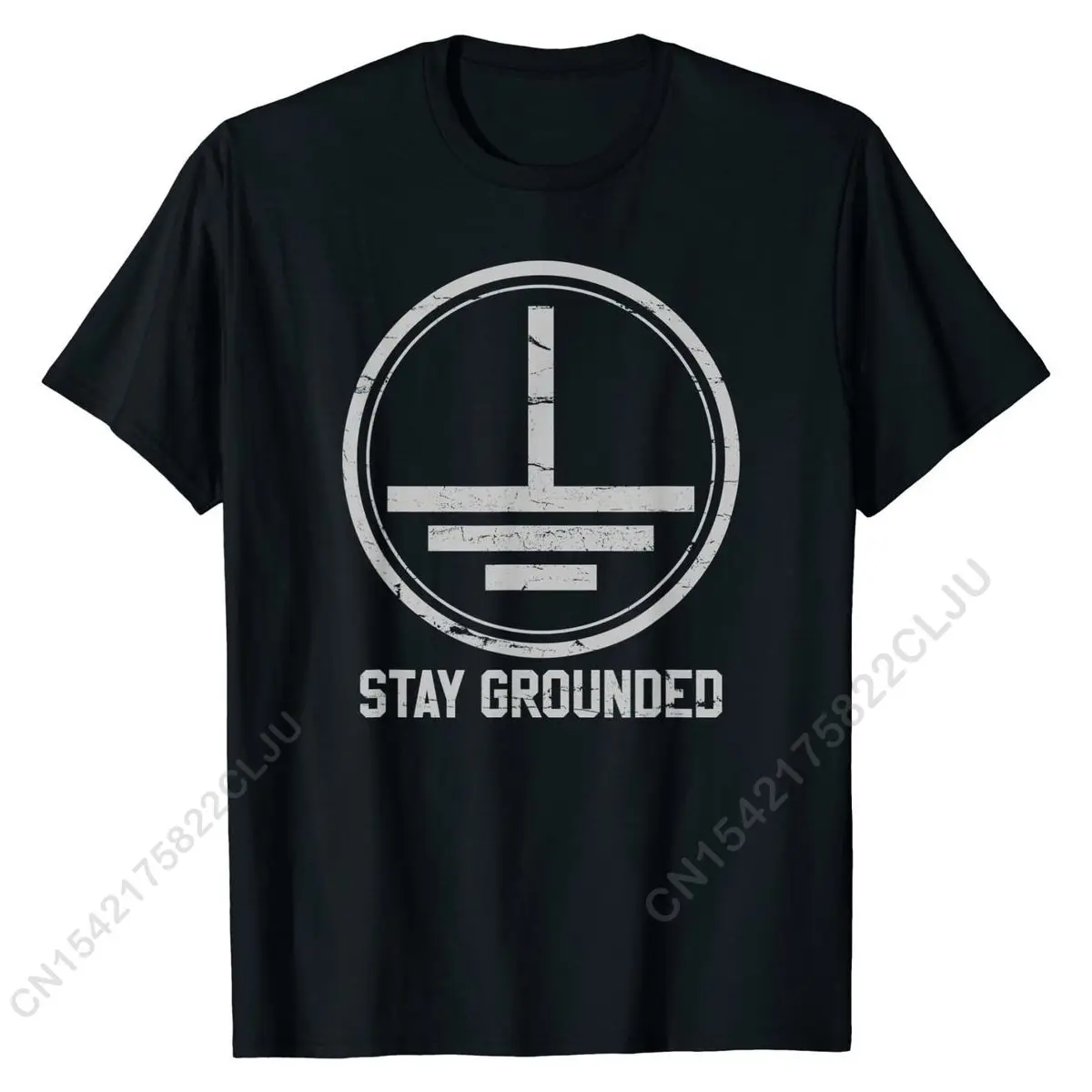 Mens Electrician T-Shirt - Stay Grounded Funny Nerd Engineer Gift T Shirt Normal Prevailing Man Tops Tees Normal Cotton