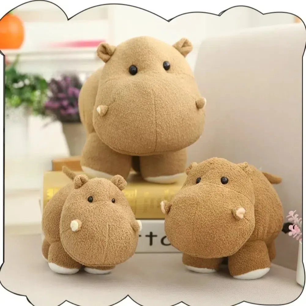 Kawaii Baby Ippopotamo Peluche Bambola Cartoon Elefante Animali di peluche morbidi Giocattolo Decorazione della casa Cuscino carino Cuscino Regalo di Natale