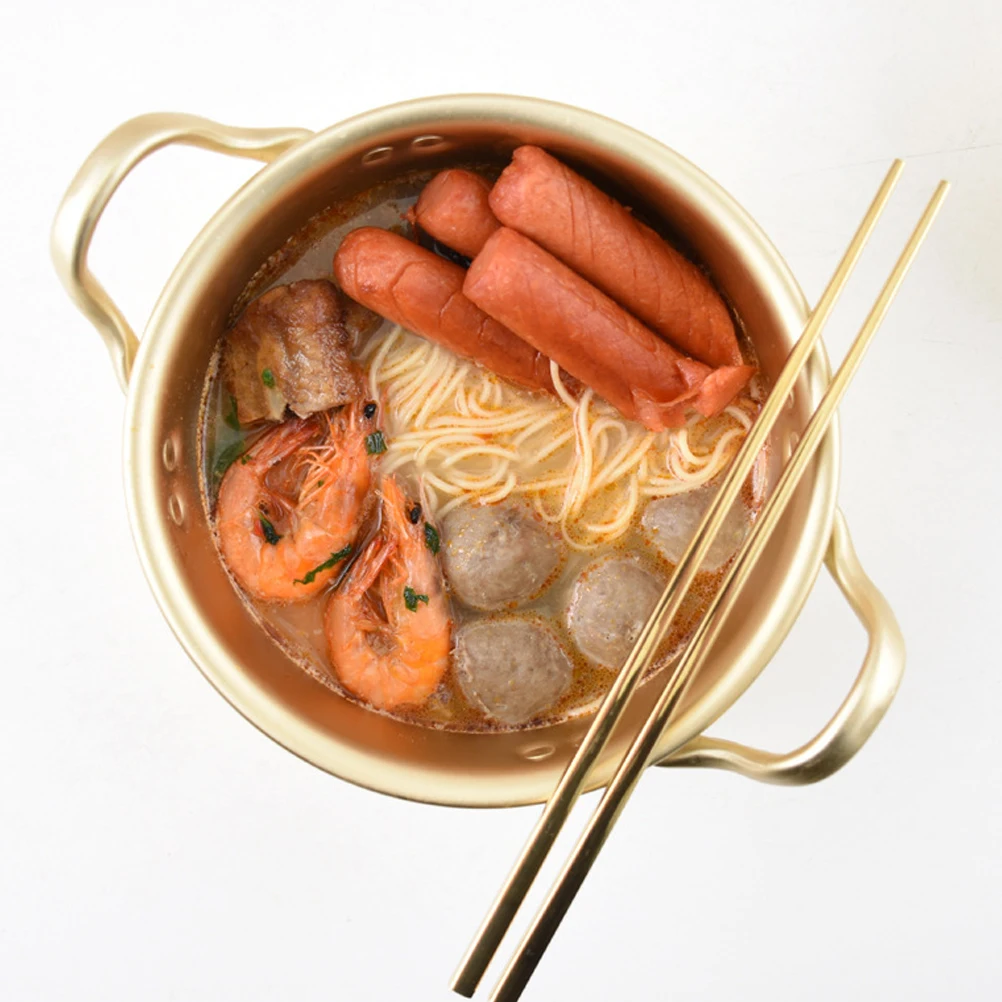 

Aluminum Cooking Pot Multi-function Open Fire Health Stew Instant Bowl Ergonomic Kitchen Barware