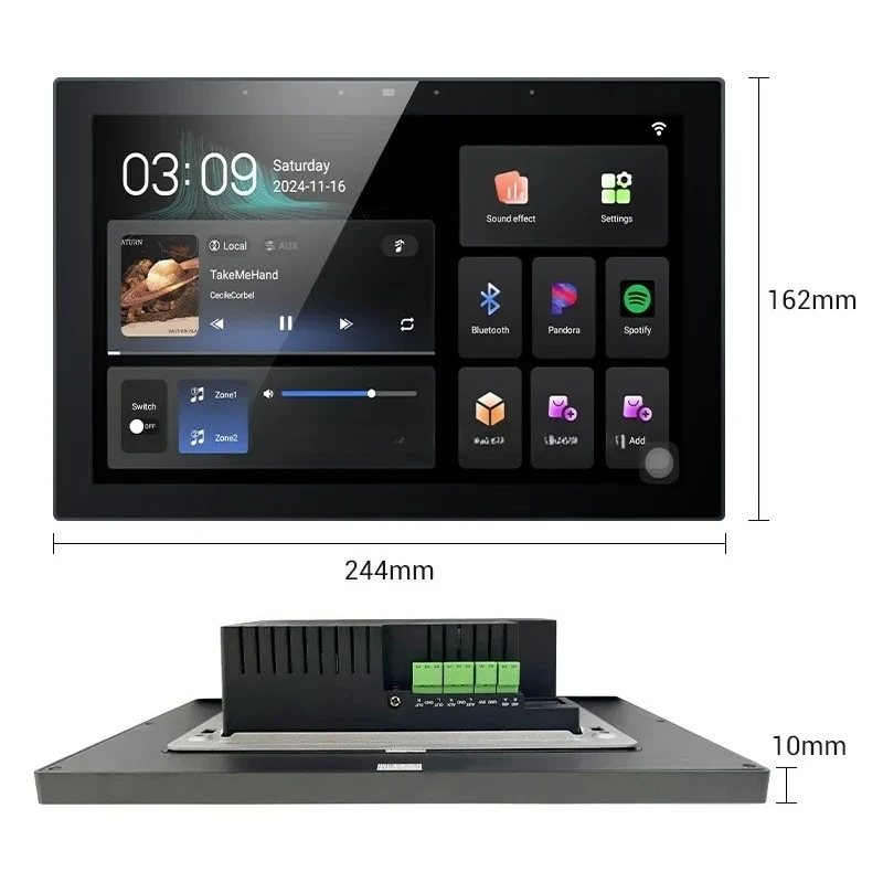 10-Inch Touch Screen Intelligent Home Audio Ceiling Speaker System 8-Channel 30W For Bluetooth Wall Amplifier Home Theater