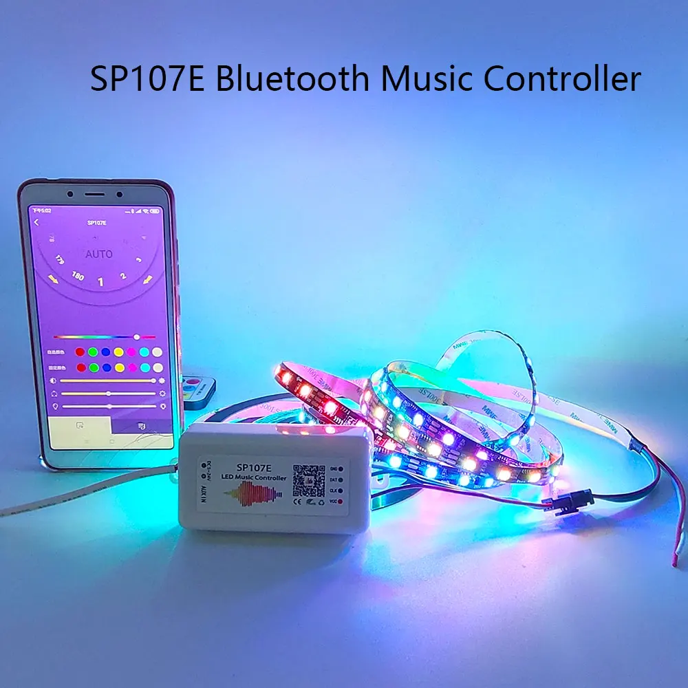 WS2811 WS2813 WS2815 WS2812 WS2812B Led Pixel Streifen SP107E Musik Controller Bluetooth Smart RGB Led Controller DC5V-24V