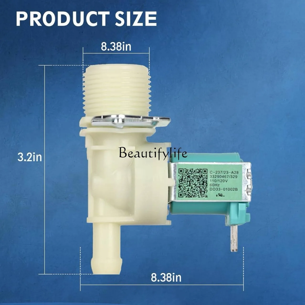 DD33-01002B water inlet valve for dishwasher AP6975653 PD00062560 120v