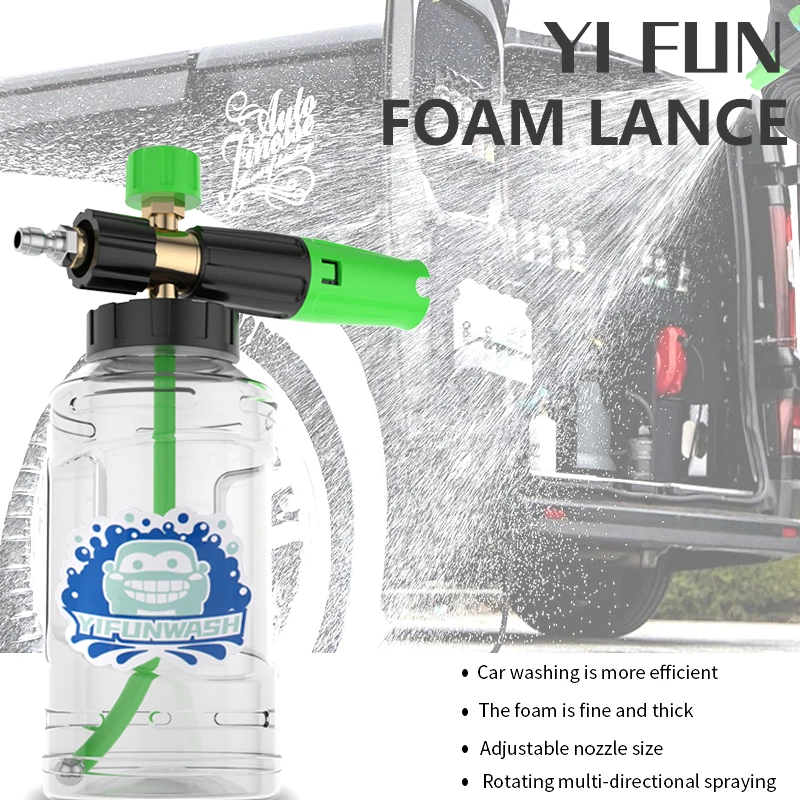 

пеногенератор для мойки пеногенераАксессуары для автомойки, пистолет для пены для чистки автомобиля 1/4, быстрый разъем, регулируемый, 1 л, пенораспылитель высокого давления, пенораспылитель, пенораспылитель, автомойка