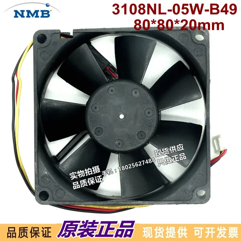 for NMB 8020 24V 0.14A 8CM 3-wire Detection Alarm Inverter Fan for 3108NL-05W-B49