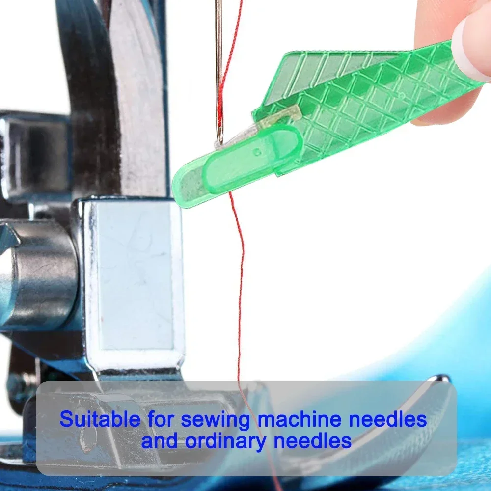 5/10pcs Fish Type Automatic Needle Threader Quick Sewing Machine & Hand Embroidery Floss Threader with Lanyard Easy Use DIY Tool