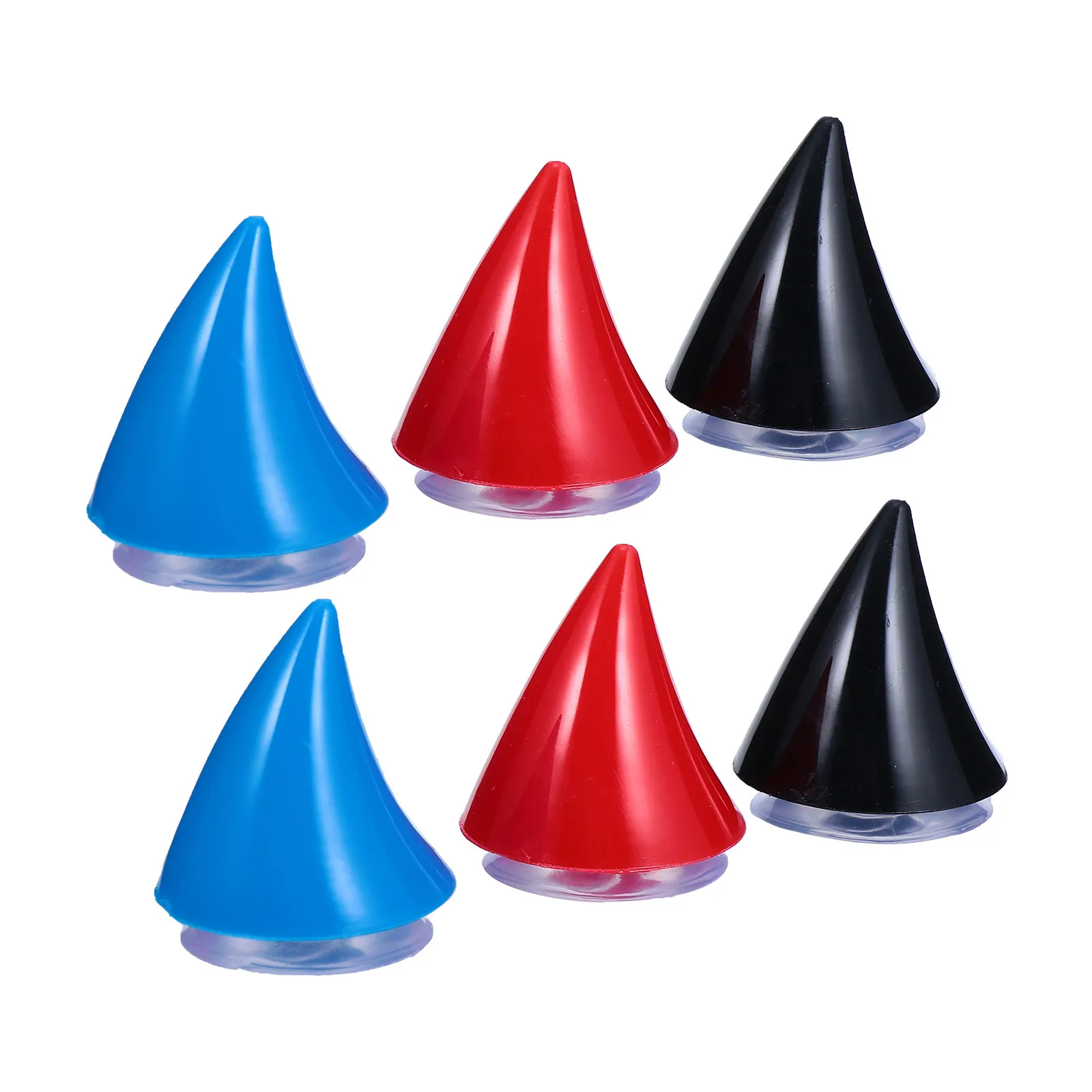 6Pcs Accessories Devil Horns Plastic Suction Cup Motorbike Ski Snowboard Decoration Black Red Dark Blue
