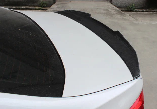 PSM Style Carbon Fiber Rear Lip Trunk Tail Wing Spoiler Ducktail for BMWs 3 series E90 E90 M3 2005-2011 Sedan car spoiler