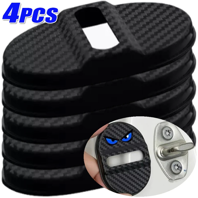 Car Door Lock Protective Covers Universal Door Lock Cover Shock Absorbing Pads Silicone Buffers Impact  Protective Stickers