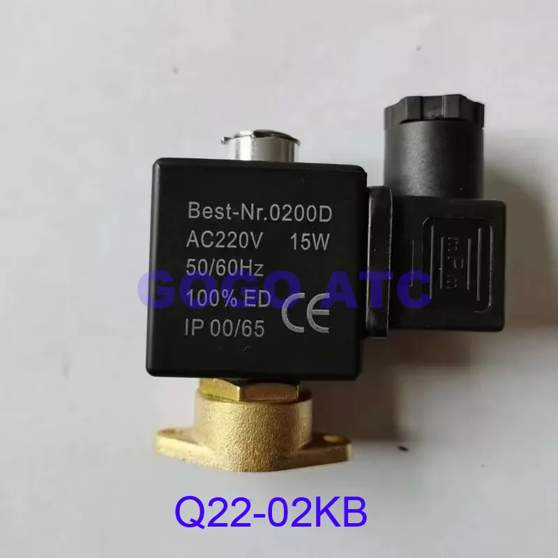 Detalle 2 de Electroválvula 16bar Screw air compressor loading solenoid valve Q23-015K Q22-02K intake valve red five ring Panel mounting 3 way brass valve Neumática