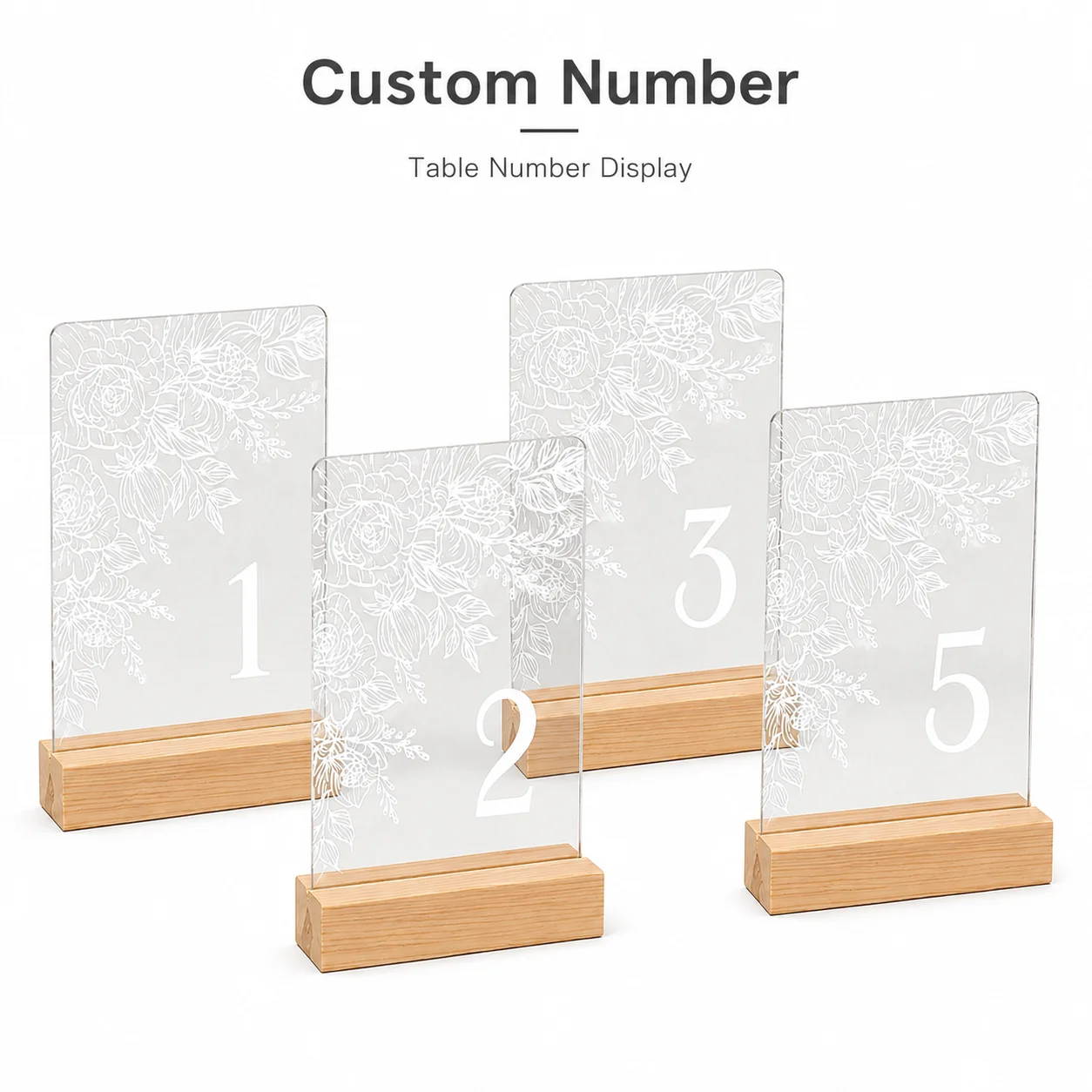 10pc Personalized Acrylic Wedding Table Number Sign Custom Table Name Plate Bride Groom Reception Party Event Decor DisplayStand