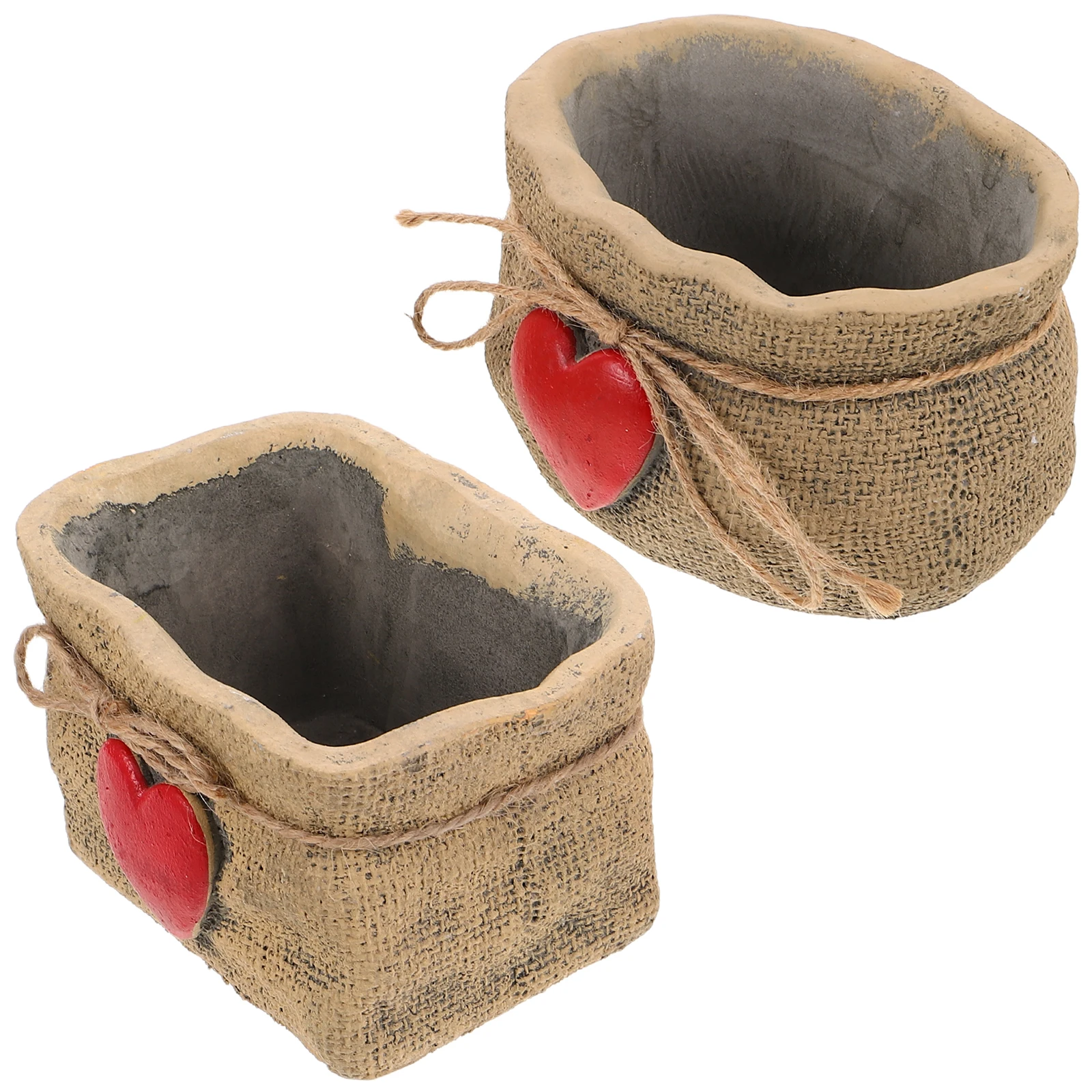 

2pcs Mini Nursery Bags Cute Desk Flower Pot Decorations For Artificial Plants Succulent Pots Small Home Office