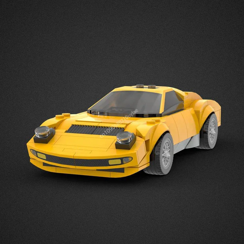 250 Piezas MOC Lamborghini Miura S Speed Champion, Coche de Ciudad, Superdeportivo, Bloques de Construcción, Ladrillos Técnicos, Juguetes Creativos DIY, Regalos