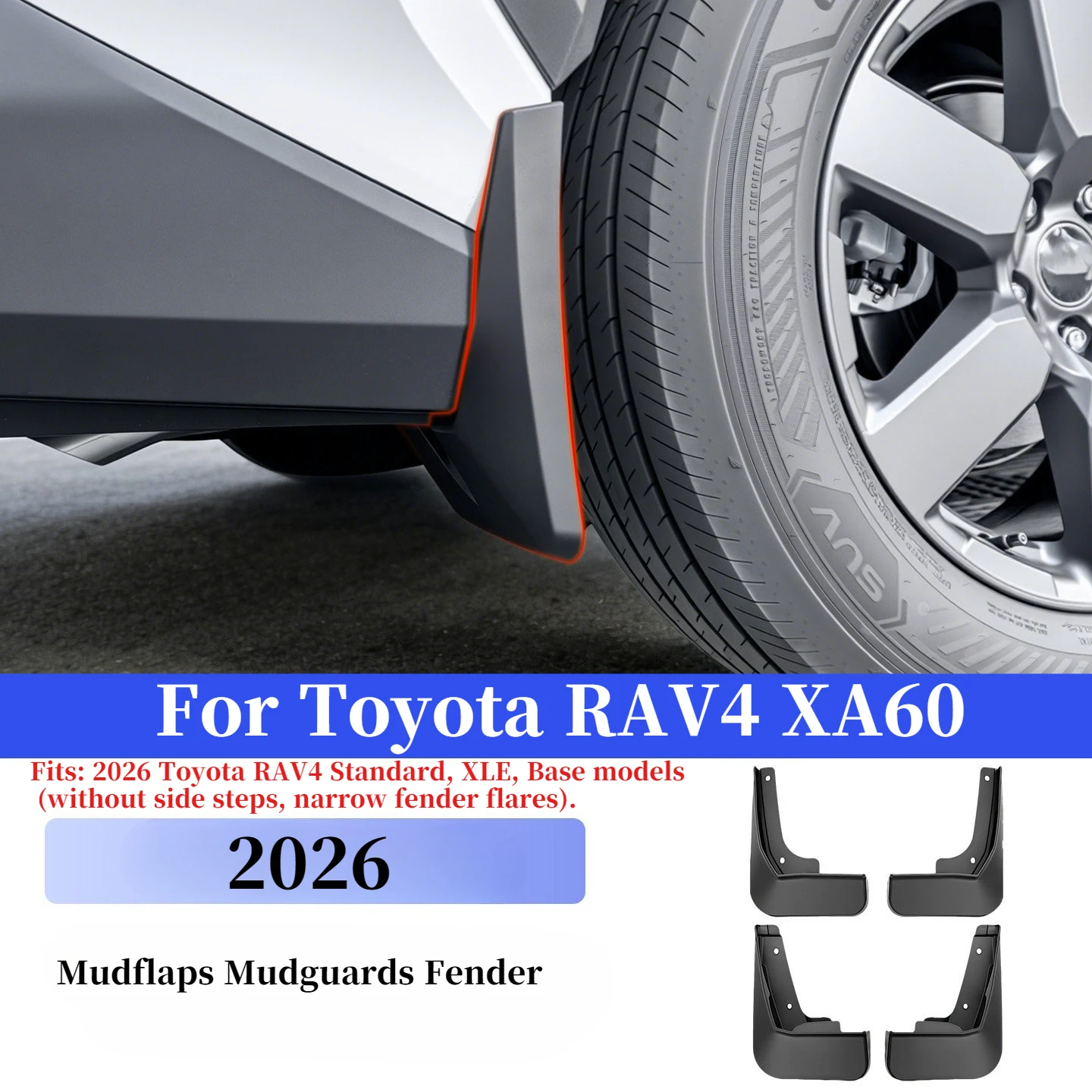 

For Toyota RAV4 XA60 2026 Wildlander Car Mudflaps Mudguards Fender Front Rear Mud Flaps Mudguards Splash Guards Car Accessories